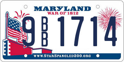 MD license plate 9BB1714