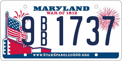 MD license plate 9BB1737