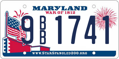 MD license plate 9BB1741