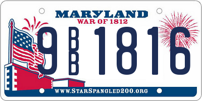 MD license plate 9BB1816