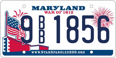 MD license plate 9BB1856
