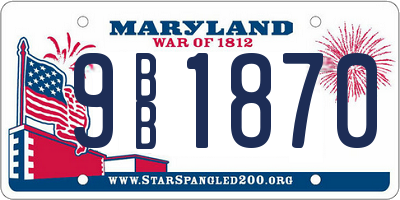 MD license plate 9BB1870