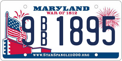 MD license plate 9BB1895