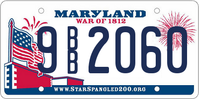 MD license plate 9BB2060