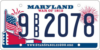 MD license plate 9BB2078