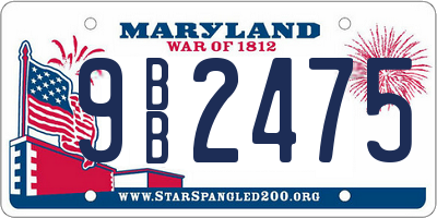 MD license plate 9BB2475