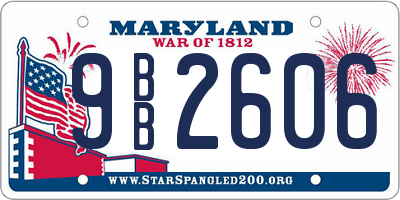 MD license plate 9BB2606