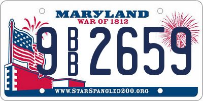 MD license plate 9BB2659