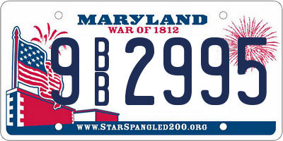 MD license plate 9BB2995