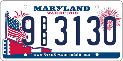 MD license plate 9BB3130