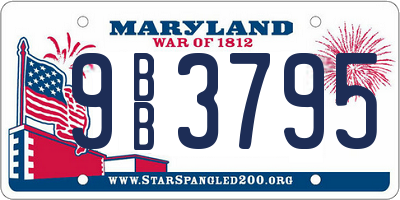 MD license plate 9BB3795