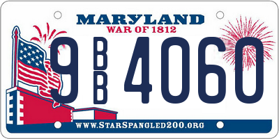 MD license plate 9BB4060