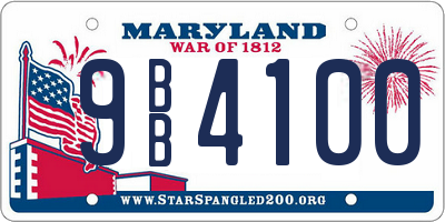 MD license plate 9BB4100