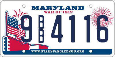 MD license plate 9BB4116