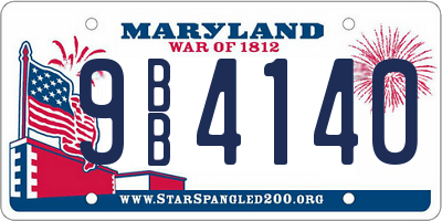 MD license plate 9BB4140