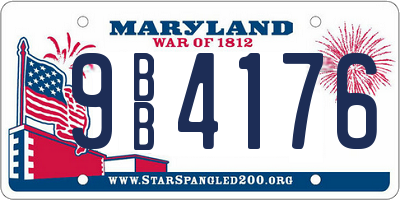 MD license plate 9BB4176