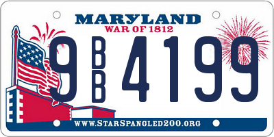 MD license plate 9BB4199