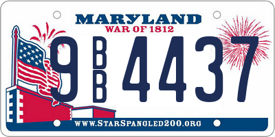 MD license plate 9BB4437
