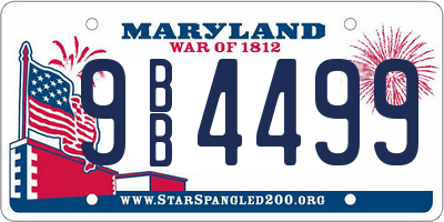MD license plate 9BB4499