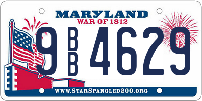 MD license plate 9BB4629