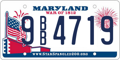 MD license plate 9BB4719