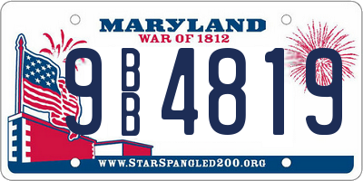 MD license plate 9BB4819