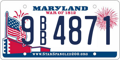 MD license plate 9BB4871