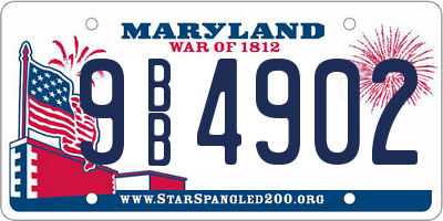 MD license plate 9BB4902