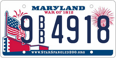 MD license plate 9BB4918