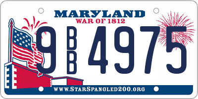 MD license plate 9BB4975