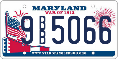 MD license plate 9BB5066