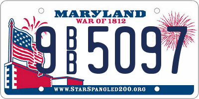 MD license plate 9BB5097
