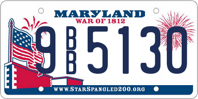 MD license plate 9BB5130