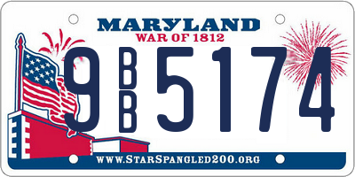 MD license plate 9BB5174