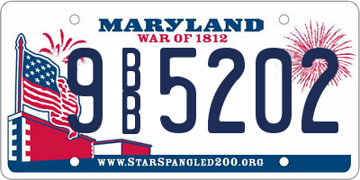 MD license plate 9BB5202