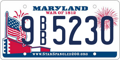 MD license plate 9BB5230