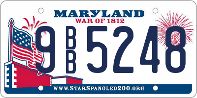 MD license plate 9BB5248