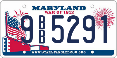 MD license plate 9BB5291