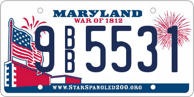 MD license plate 9BB5531