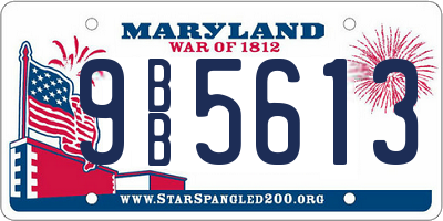 MD license plate 9BB5613