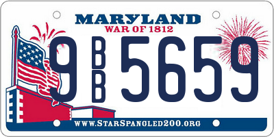 MD license plate 9BB5659