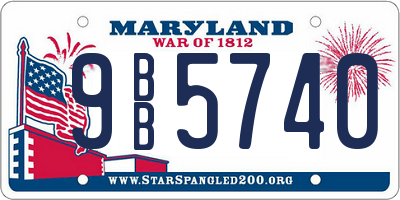 MD license plate 9BB5740