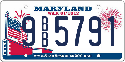 MD license plate 9BB5791