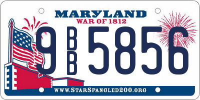 MD license plate 9BB5856