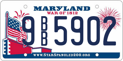 MD license plate 9BB5902