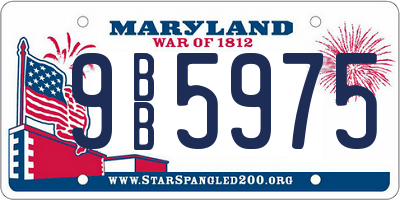 MD license plate 9BB5975