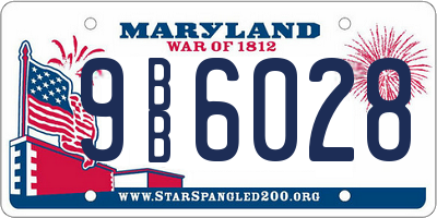 MD license plate 9BB6028