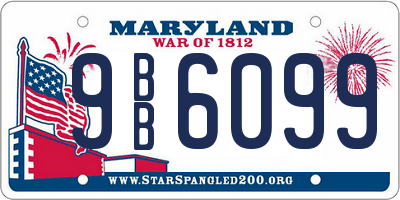 MD license plate 9BB6099