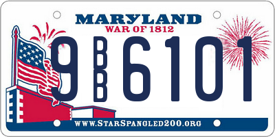 MD license plate 9BB6101