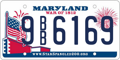 MD license plate 9BB6169